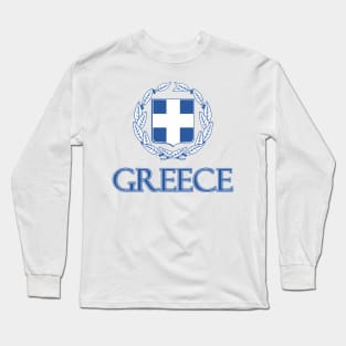 Greece - Greek Coat of Arms Design Long Sleeve T-Shirt